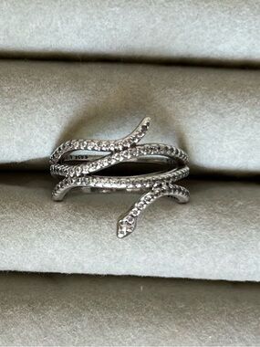 Pandora Silver Snake Wrap Ring